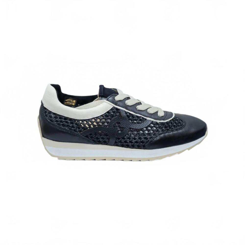 NEW SOFTWAVES women's dakota raffia sneakers in black